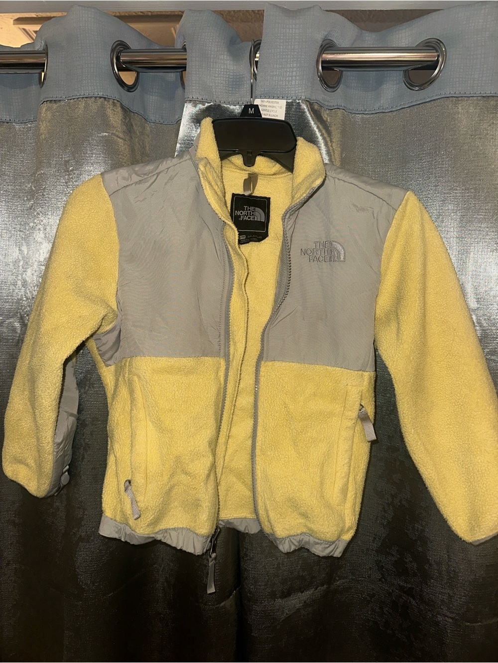 The North Face Kids Yellow & Gray Fleece Puffer Jacket